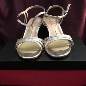 Silver Wedge! Touch of Nina! Comfy! Sexy! Sparkly